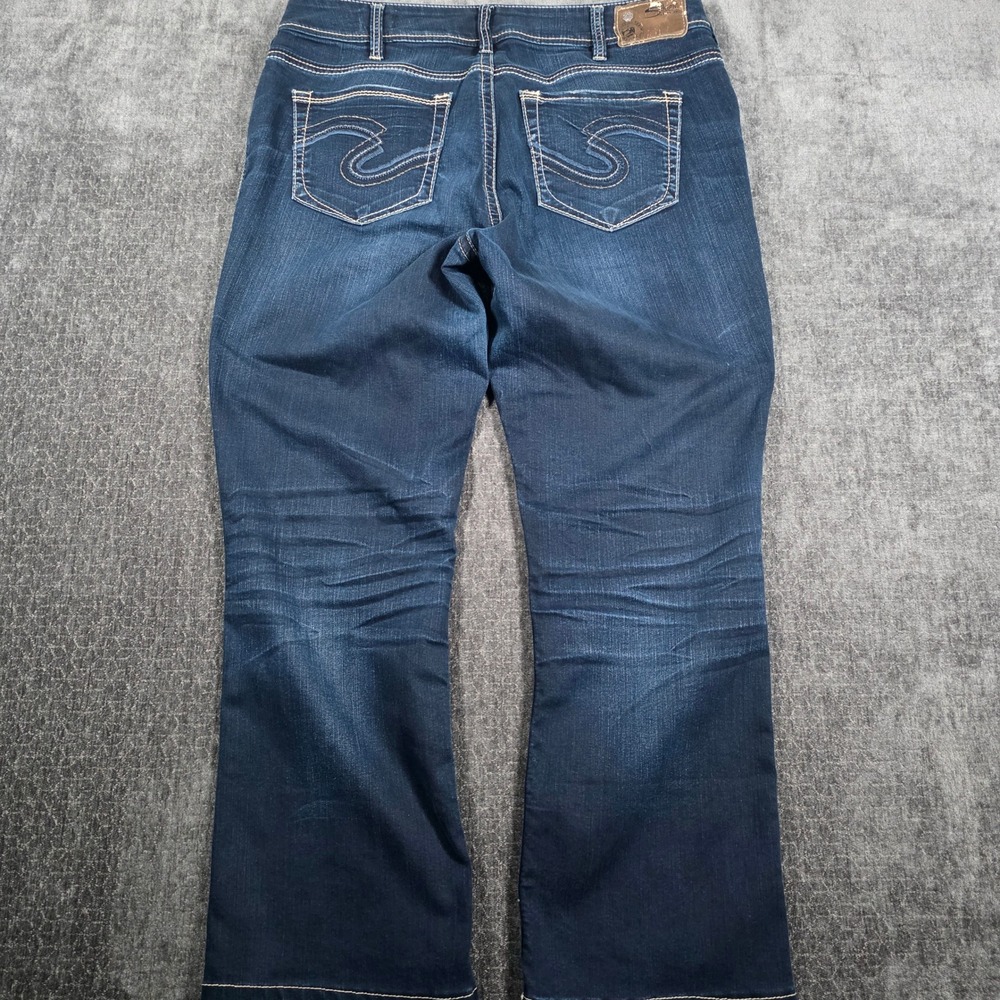 Silver Jeans Co Suki Jeans Women 35 Dark Wash Super Stretch Bootcut Mid Rise